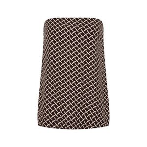 Faithfull the Brand Ninette Strapless Top in Espresso Geo Print Chocolate Cream